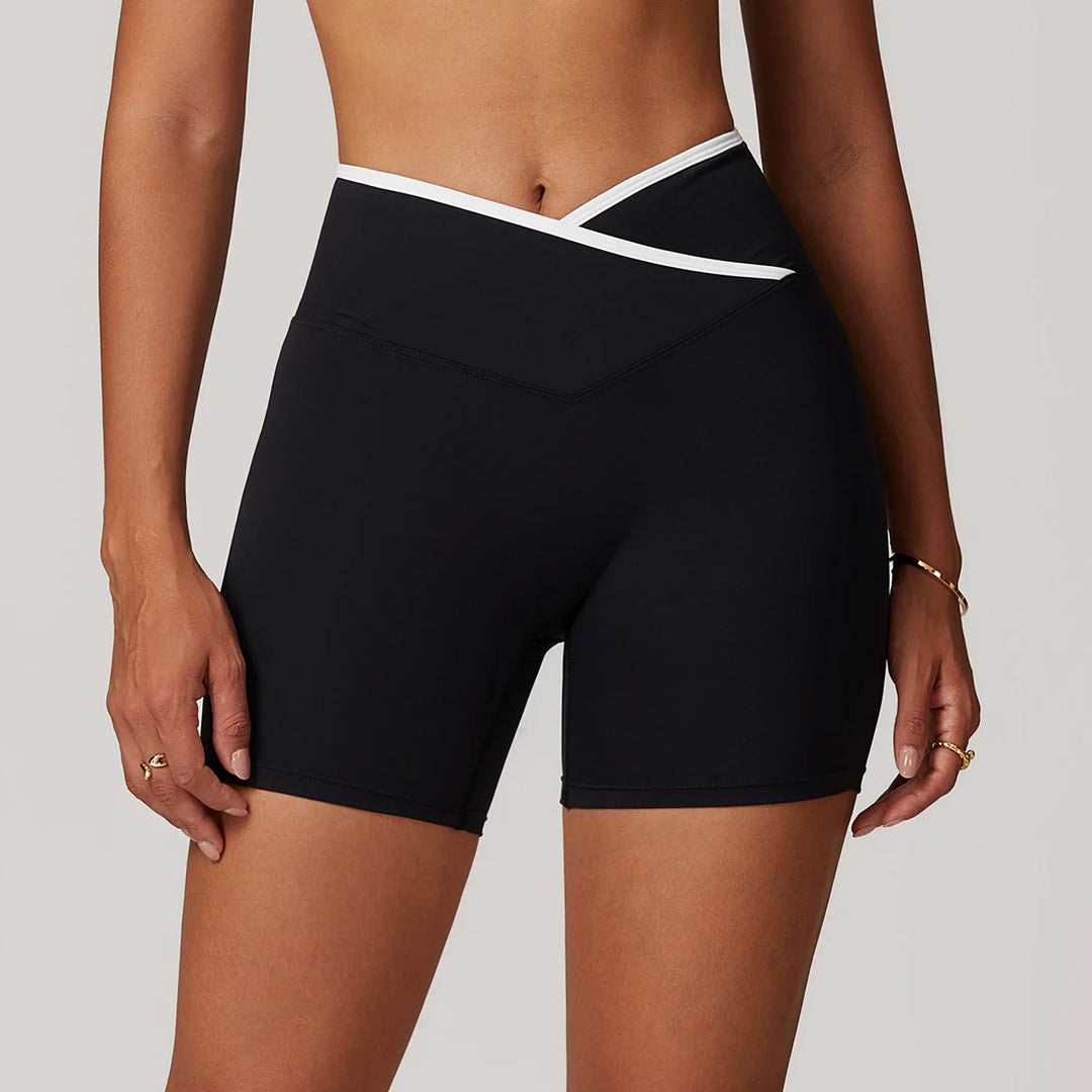 V-Shaped Waist High-Waisted Women's Yoga and Sports Shorts