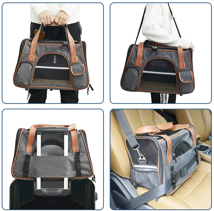 Portable Small Dog Carrier with Comfortable Handle