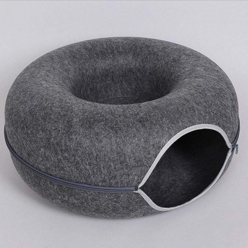 Foldable Felt Cat Tunnel Bed