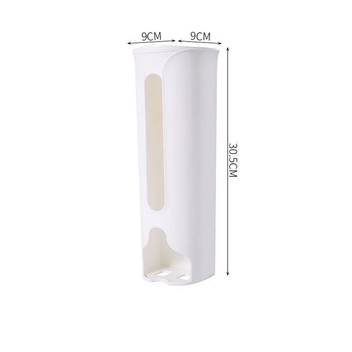 Wall-Mounted Kitchen Plastic Bag Organizer and Dispenser