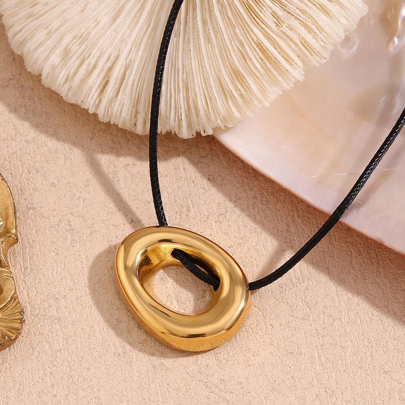18K Gold-Plated Geometric Pendant Necklace