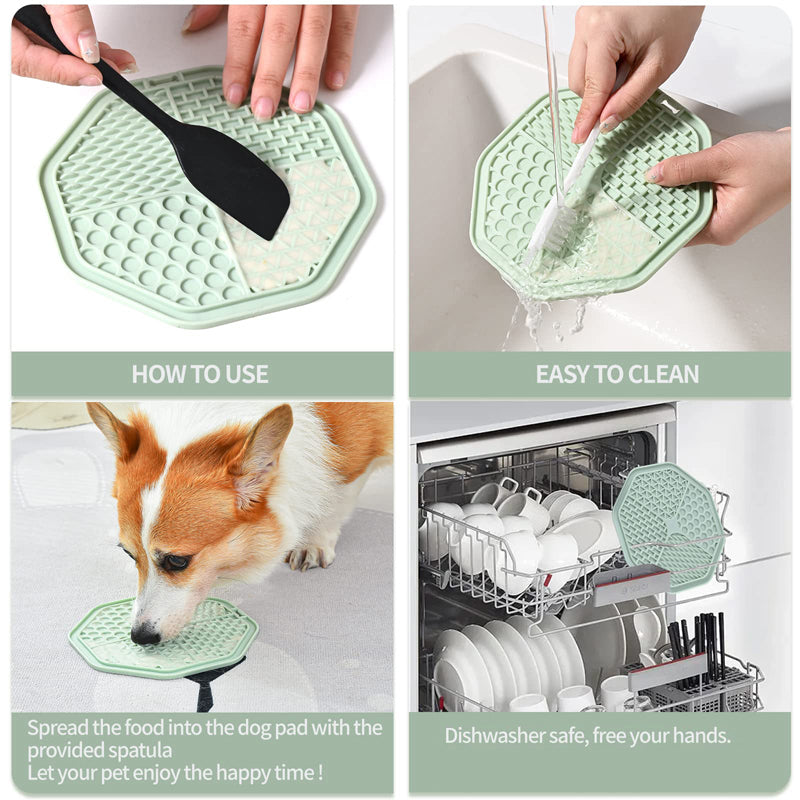 2-in-1 Slow Feeder Dog Bowl and Lick Mat