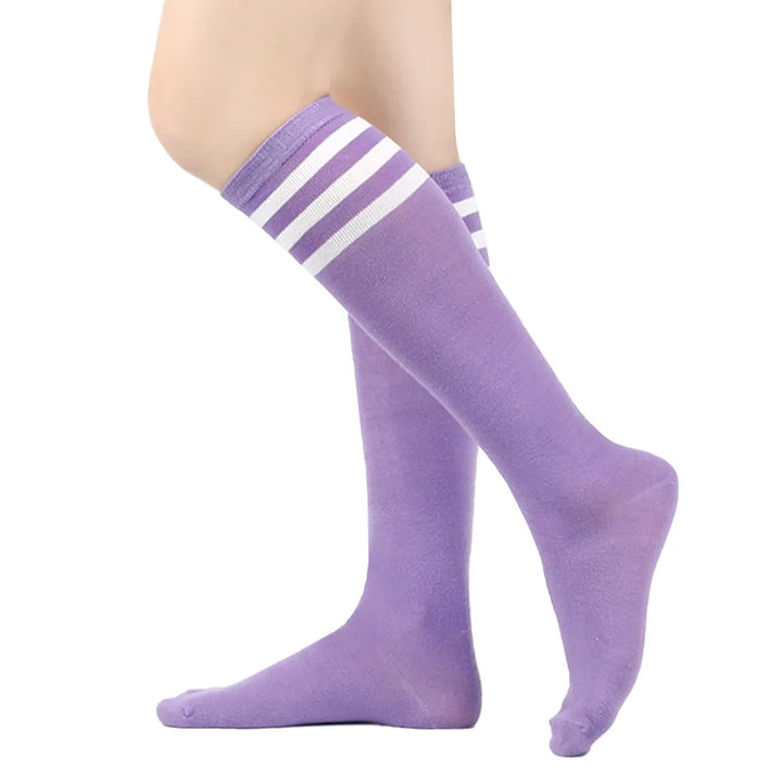 Striped Cotton Women’s Harajuku Style Calf Socks