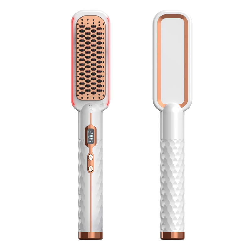 2-in-1 Hot Comb and Straightening Brush