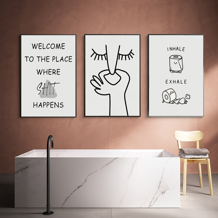 Funny Bathroom Poster