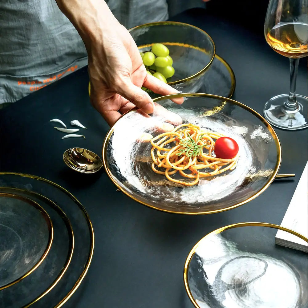 INS Nordic Western Glass Dinner Plates Tableware