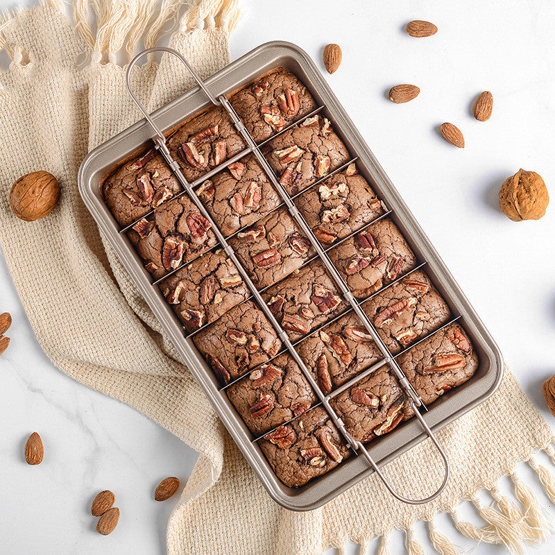 Kitchen Solid Bottom Thickened Rectangular Brownie Pan Home Bakery