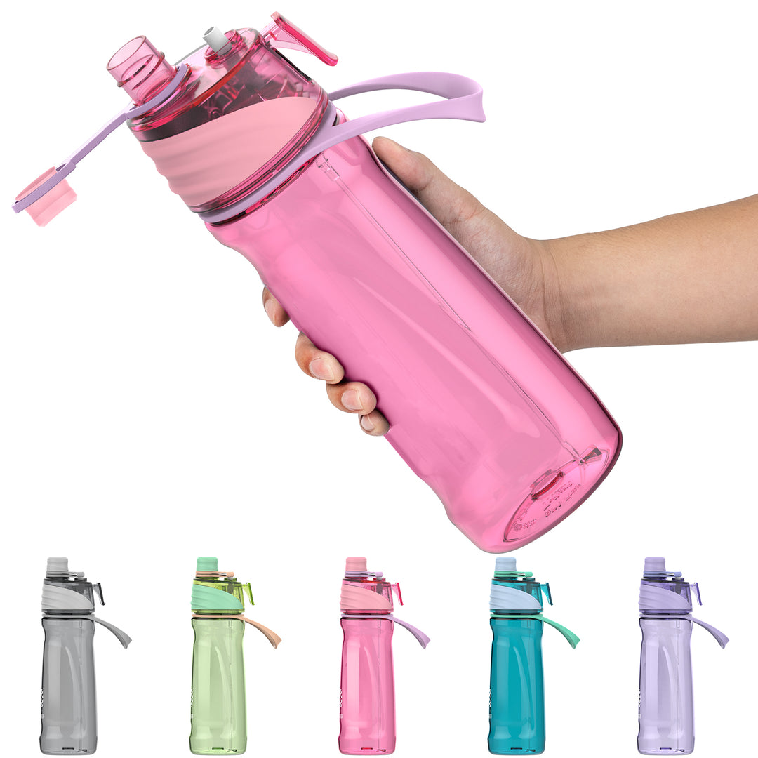 950ml Dual-Function Sports Water Bottle with Spray Feature