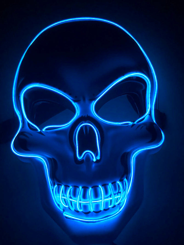 Halloween Skeleton Mask LED Glow Scary