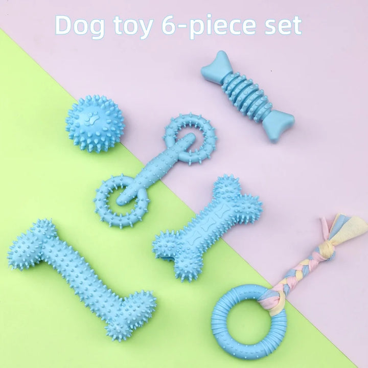 Interactive Dog Chew Toy Set for Cleaning Teeth