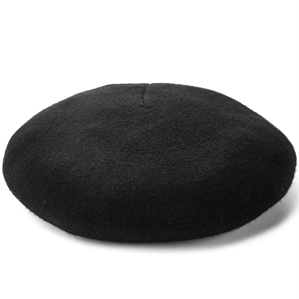 Solid Wool Knitted Beret