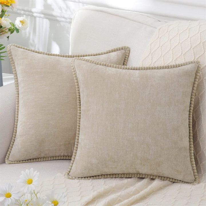 Soft Chenille Velvet Throw Pillow Cover