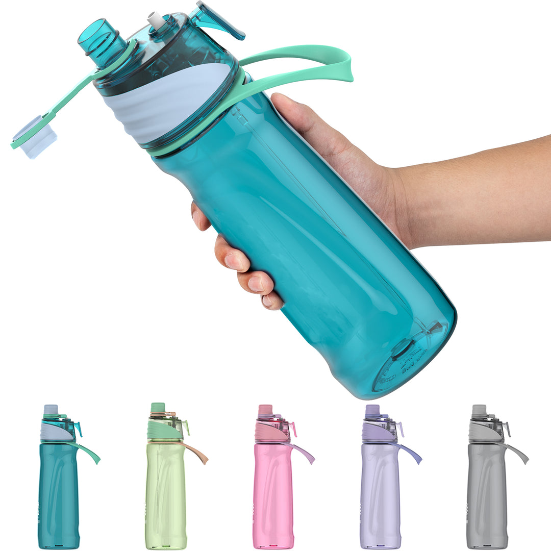 950ml Dual-Function Sports Water Bottle with Spray Feature