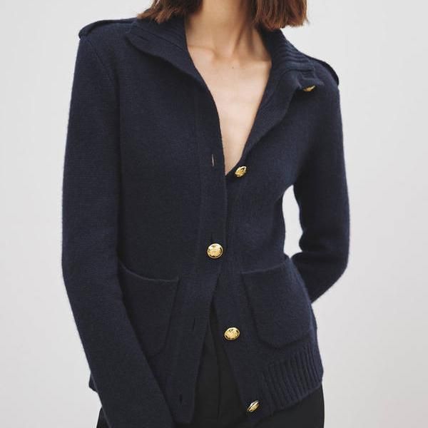 Classic Wool Cashmere Cardigan for Women