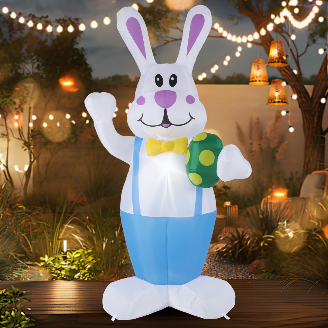 Luminous LED Cartoon Easter Inflatable Rabbit