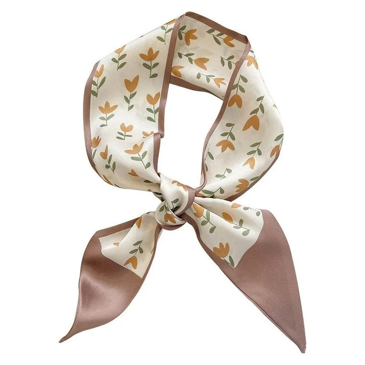 High-Grade Nude Silk Scarf Hair Band