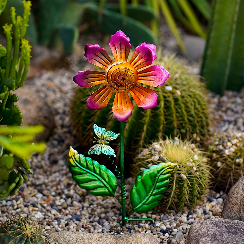 Metal Flower Garden Sculpture