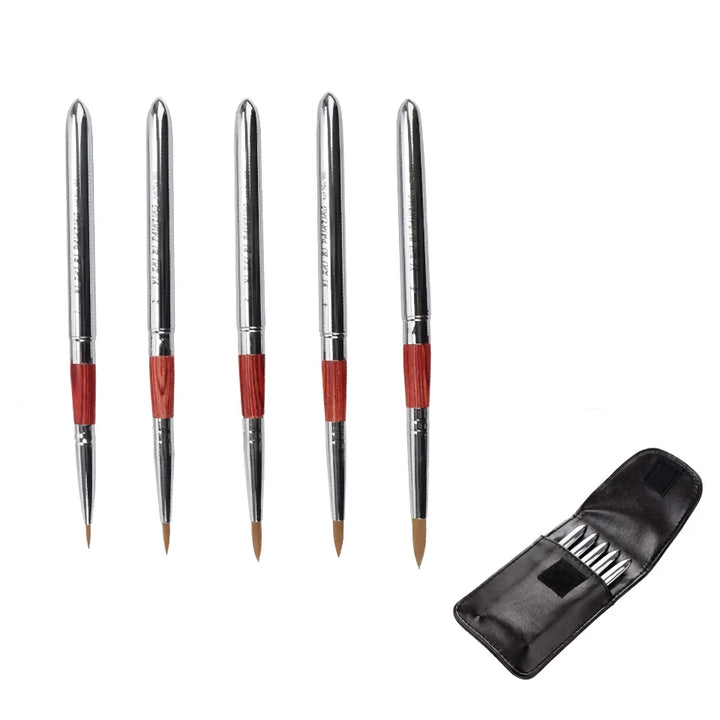 Portable Stainless Steel Watercolor Brush Set - 5pcs