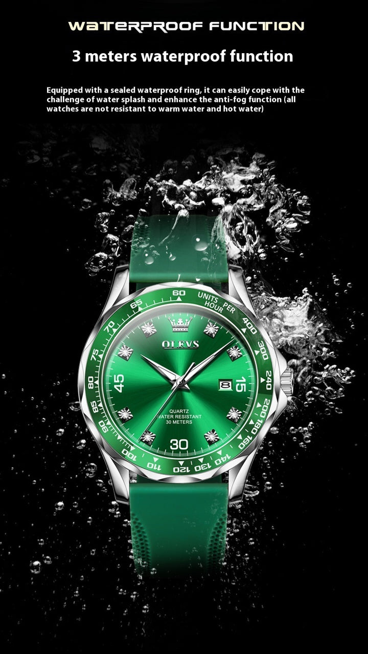 Green Submariner Quartz Watch Luminous Men's Watch