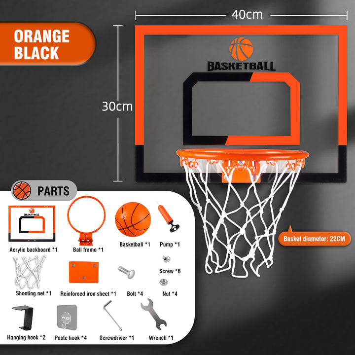 Wall-Mounted Breakaway Basketball Hoop with Electronic Score Counter