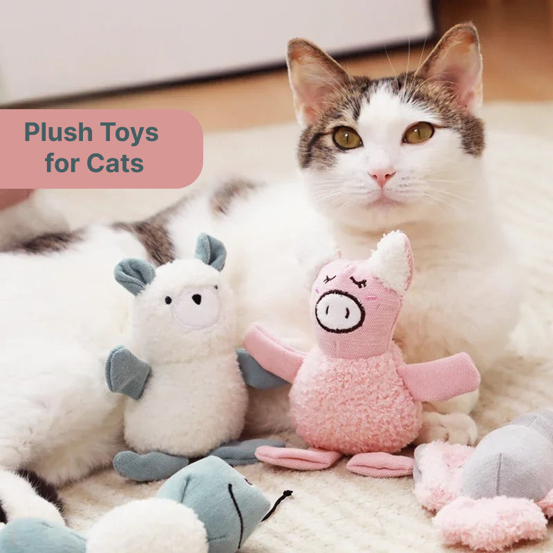 Plush Caterpillar Toy for Cats