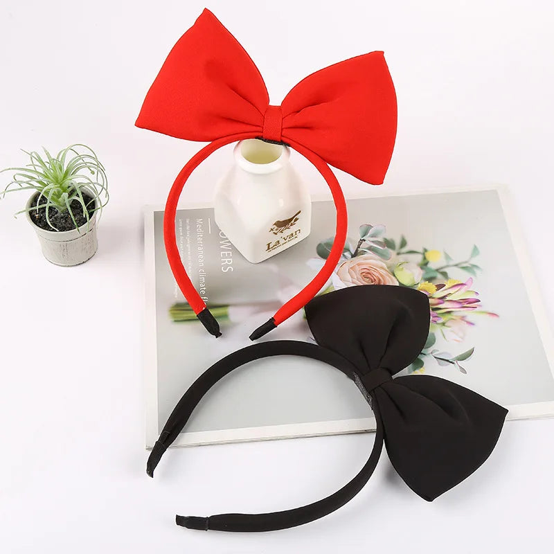 Red and Black Bow Knot Hairbands for Women and Girls