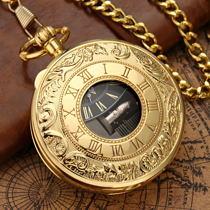 Musical Pocket Watch with Roman Numerals