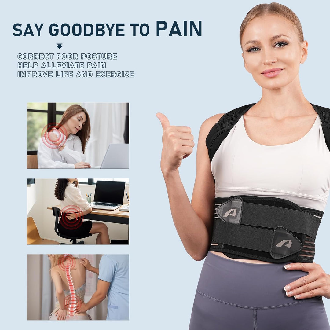 Adjustable Posture Corrector for Spine Pain Relief and Back Support