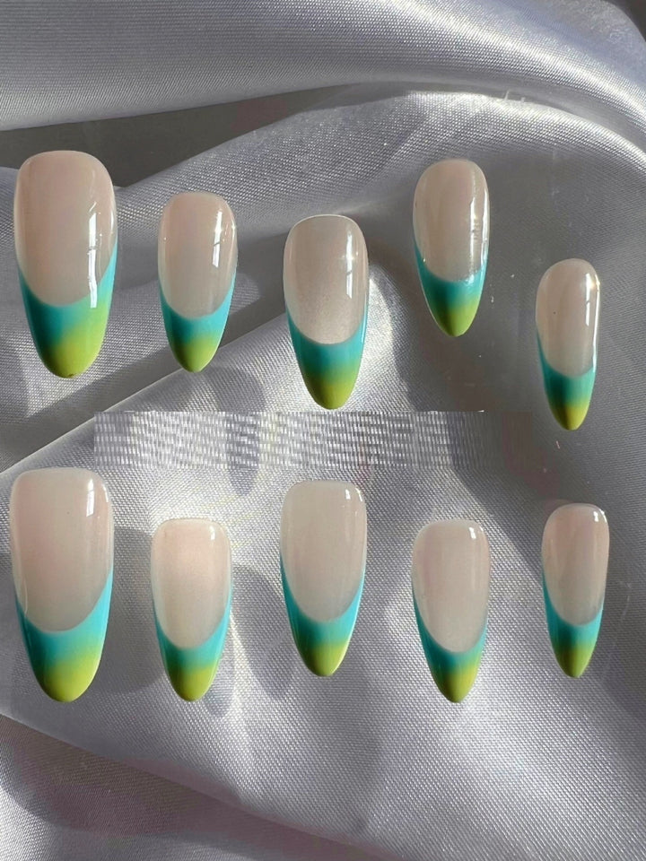 Advanced Almond French Finished Manicure Handmade Custom Wear