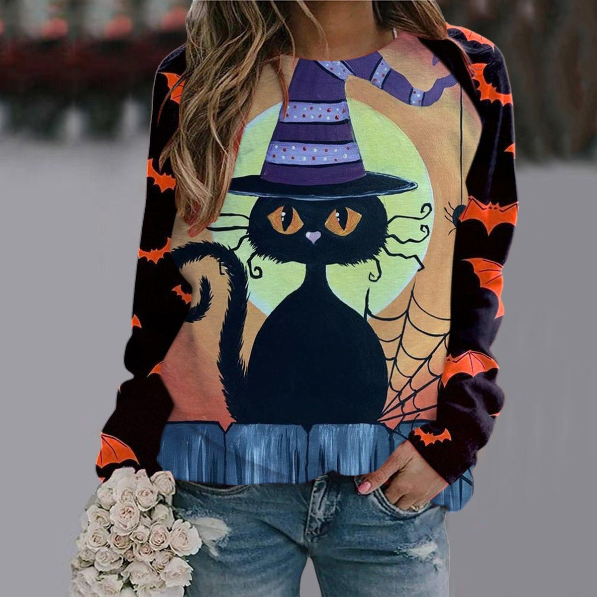 Women's Printed Long Sleeve T-shirt - Trendha