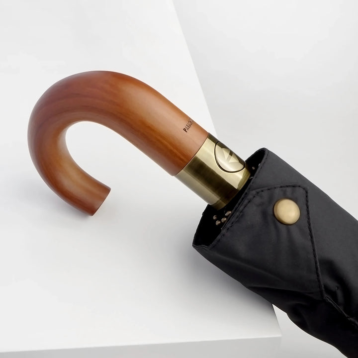 Automatic Wooden Handle Windproof Business Umbrella