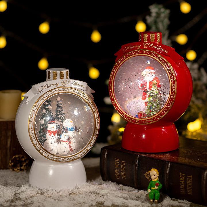 Christmas Decorations Snowflake Ball Automatic Snow Music Box