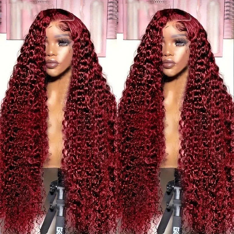 Fashionable Wine Red Curly Hair Wig