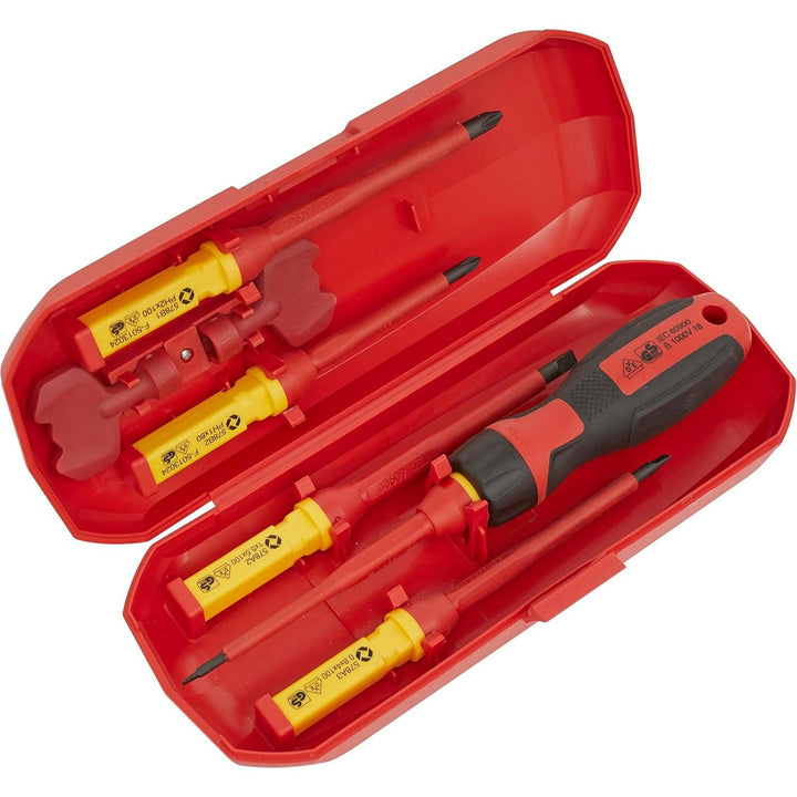 VDE Insulated Screwdriver Set with Slotted & Phillips Bits