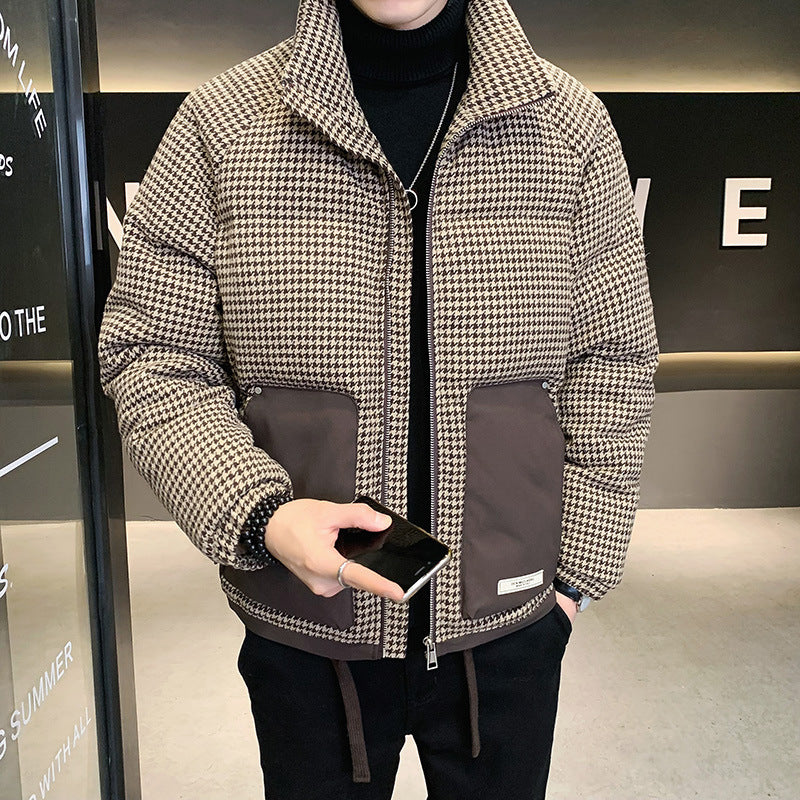 Loose Cotton-Shell Down-Filled Lapel Coat