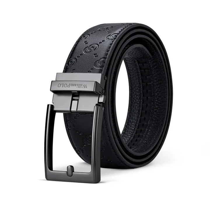 Luxury Designer Men's Leather Belt with Automatic Buckle – High-Quality Cowskin Strap