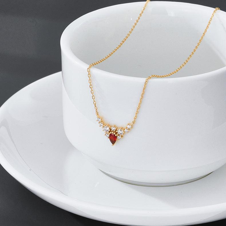 Advanced Red Pomegranate Necklace - Trendha