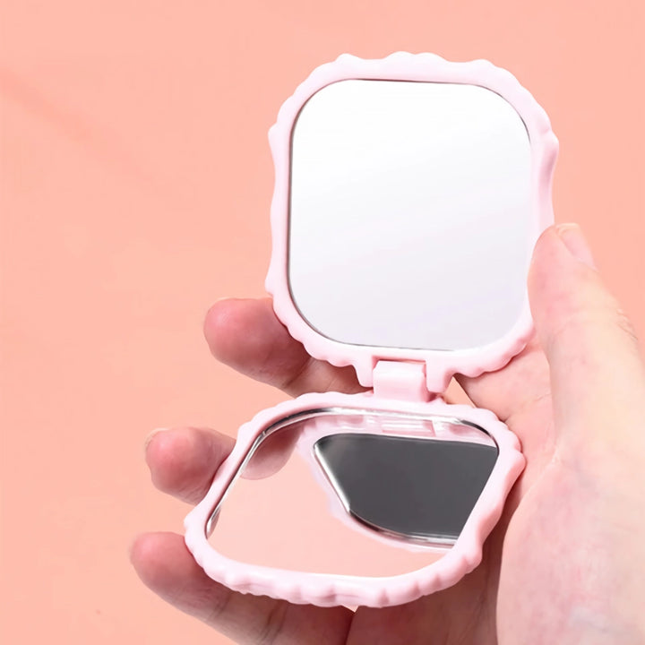 Vintage Butterfly Folding Makeup Mirror - Compact &amp; Cute