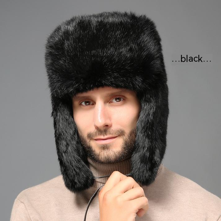 Rabbit Fur Lei Feng Hat Male Winter Thickening