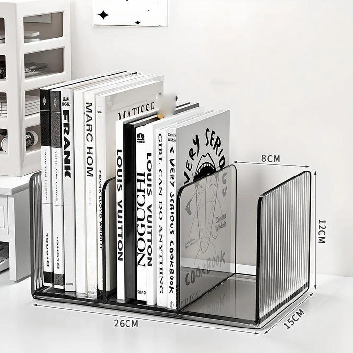 Desktop Transparent Book Stand Holder - Thickened Acrylic Organizer