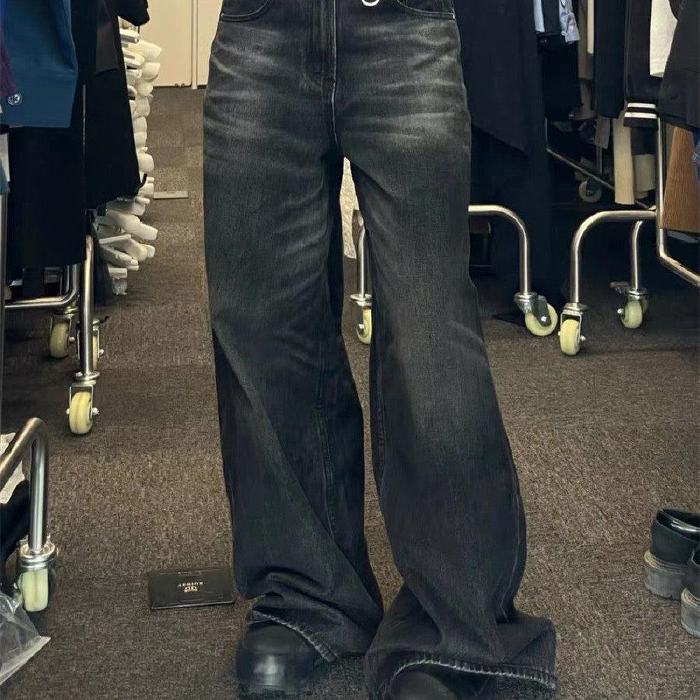 American Style Retro Wide Leg Jeans - Trendha