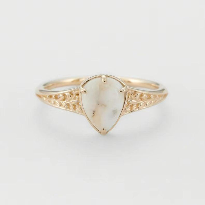 Antique Sterling Silver Gold-plated Ring - Trendha