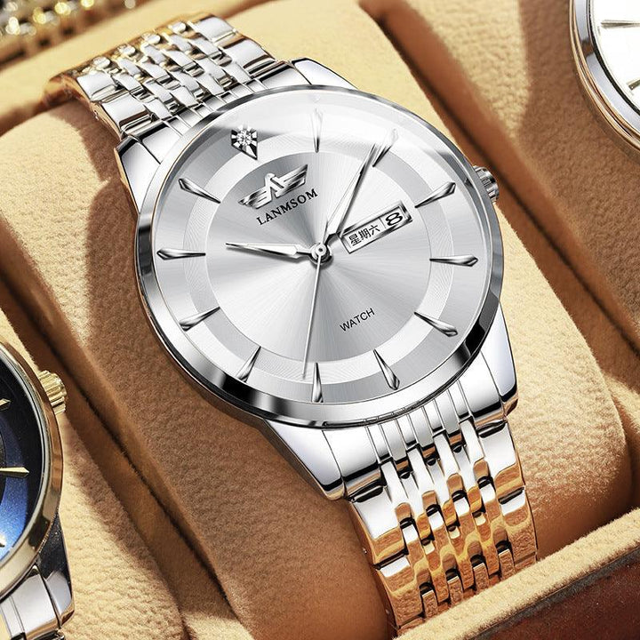 Automatic Non-mechanical Watch Diamond Waterproof Calendar Men - Trendha