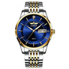 Color: SG868 mens blue gold edge