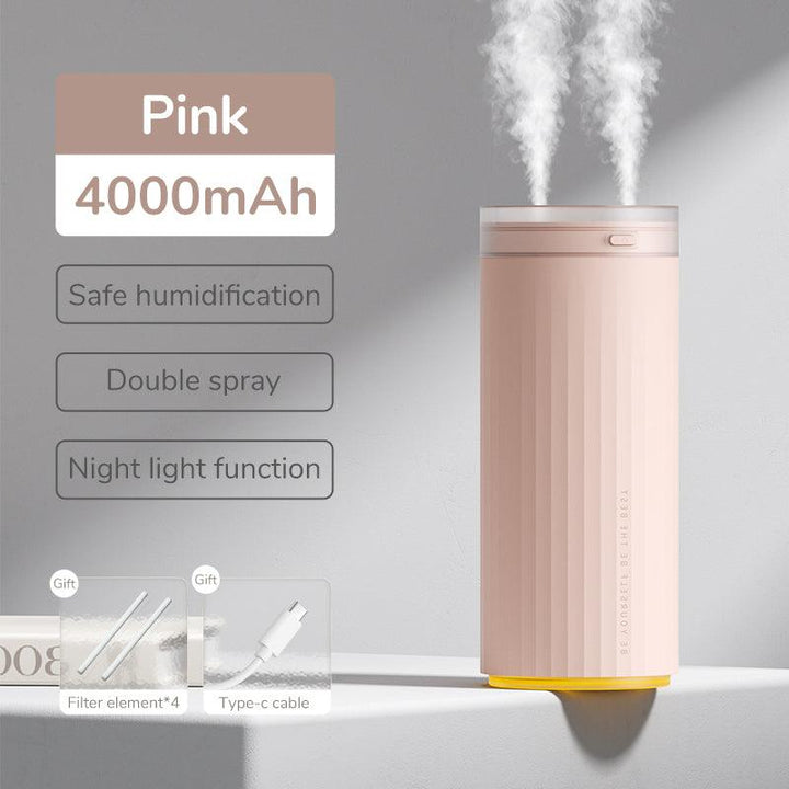 Small Humidifiers 500ml Desk Humidifier Night Light Function Quiet Operation Electric Aroma Diffuser Air Car Humidifier - Trendha