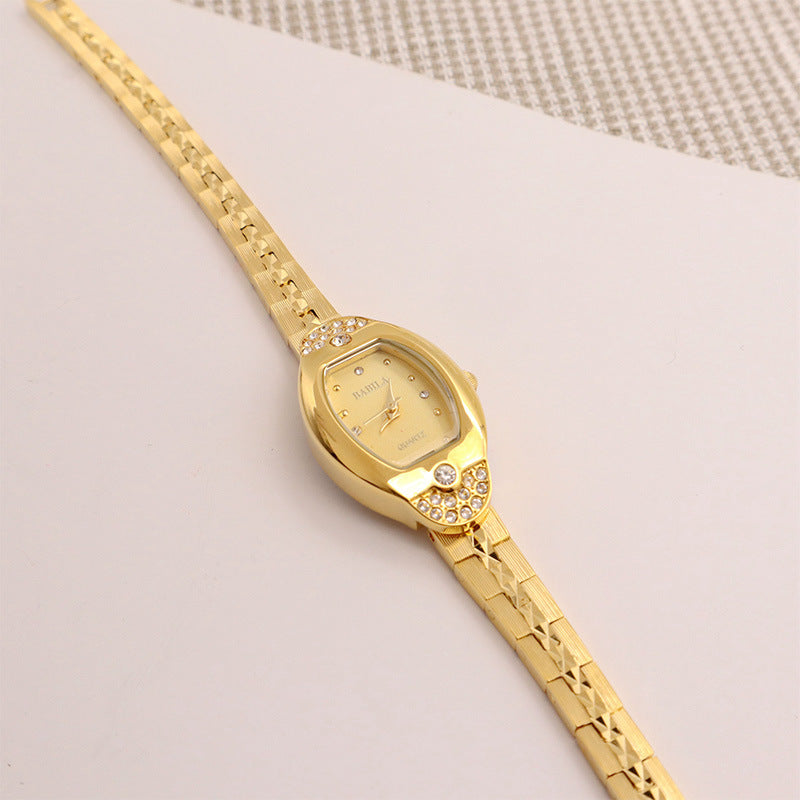 Women's Fashion Alluvial Gold Vintage Pineapple Pattern Watch