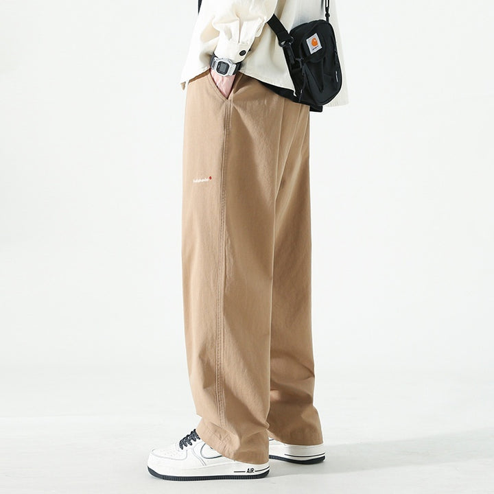 Men's Loose Cargo Pants Straight Casual Trousers