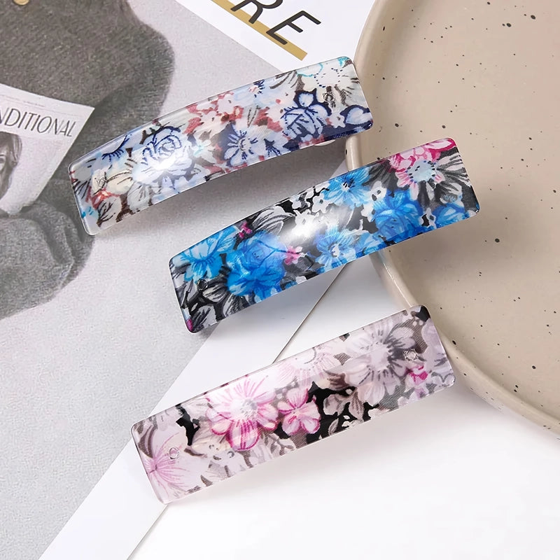 Stylish Acrylic Floral Hair Claw Clip