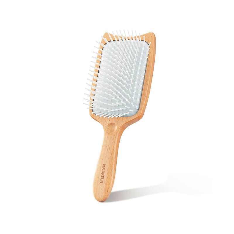 Natural Beech Wood Wide Board Massage Hairbrush