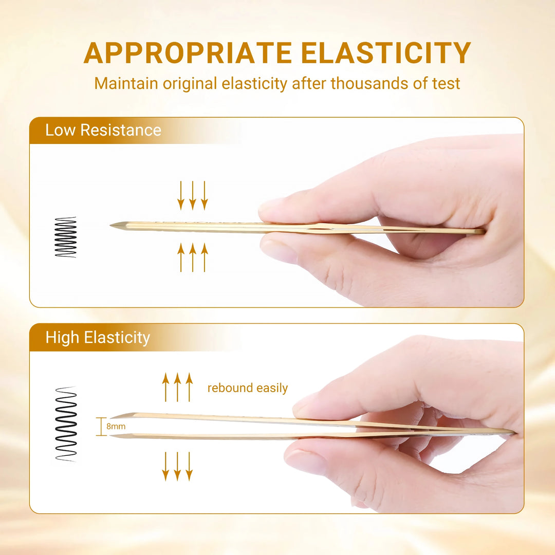 Precision Fiber Tip Eyelash Extension Tweezers - Antistatic Straight Tool